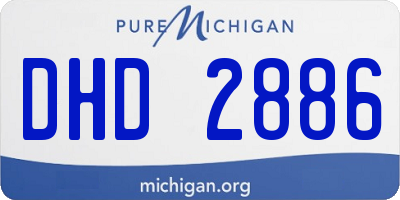 MI license plate DHD2886