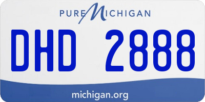 MI license plate DHD2888