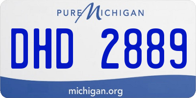 MI license plate DHD2889