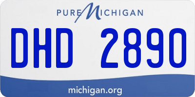 MI license plate DHD2890