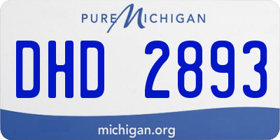 MI license plate DHD2893