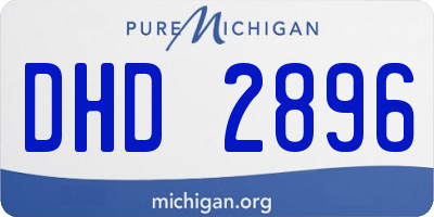 MI license plate DHD2896