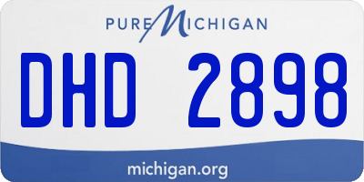 MI license plate DHD2898