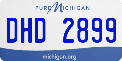 MI license plate DHD2899