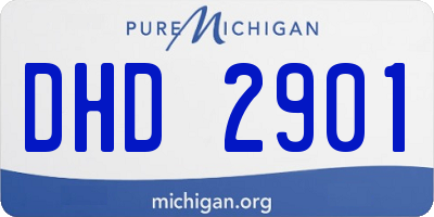 MI license plate DHD2901