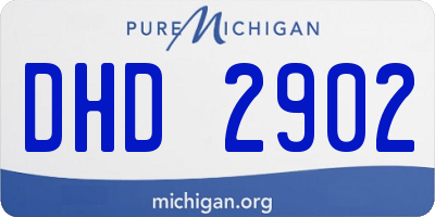 MI license plate DHD2902