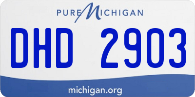MI license plate DHD2903