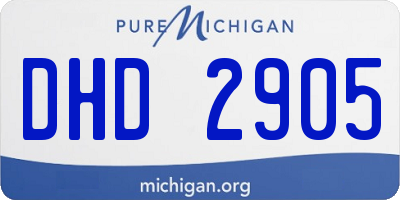 MI license plate DHD2905