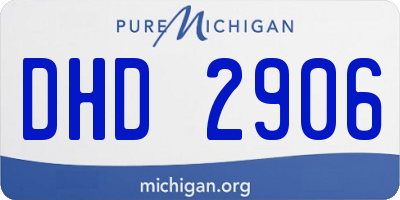 MI license plate DHD2906