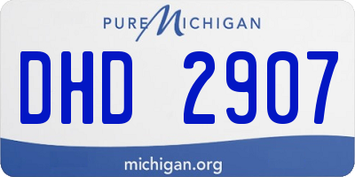 MI license plate DHD2907