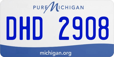 MI license plate DHD2908