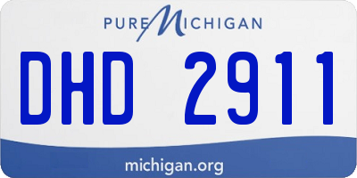 MI license plate DHD2911