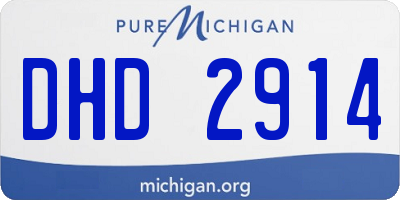 MI license plate DHD2914