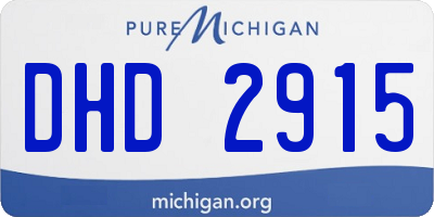 MI license plate DHD2915