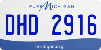 MI license plate DHD2916