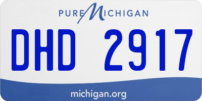 MI license plate DHD2917