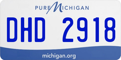 MI license plate DHD2918