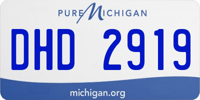 MI license plate DHD2919