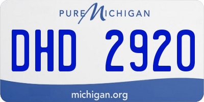 MI license plate DHD2920