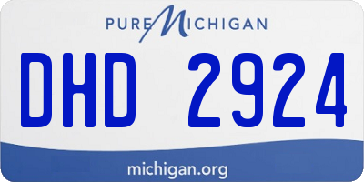 MI license plate DHD2924