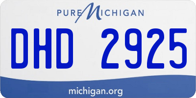 MI license plate DHD2925