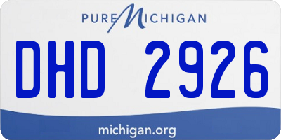 MI license plate DHD2926