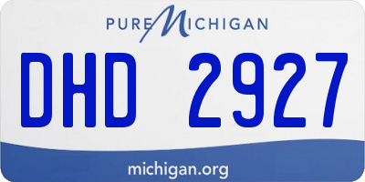 MI license plate DHD2927
