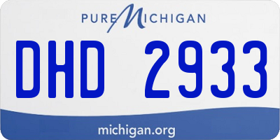 MI license plate DHD2933