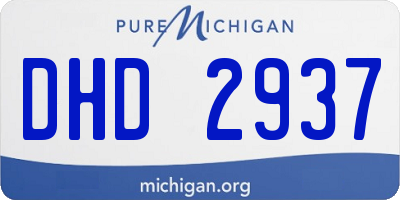 MI license plate DHD2937