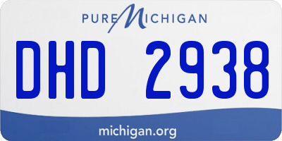 MI license plate DHD2938