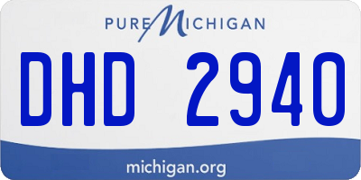 MI license plate DHD2940