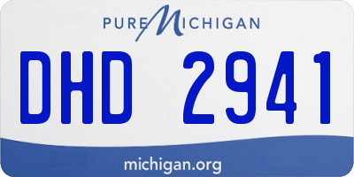 MI license plate DHD2941