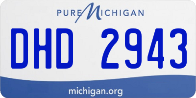 MI license plate DHD2943