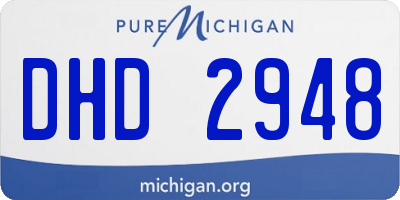 MI license plate DHD2948