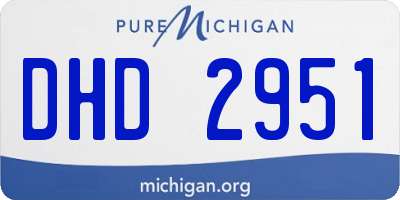 MI license plate DHD2951