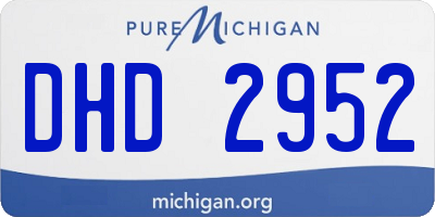 MI license plate DHD2952