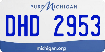 MI license plate DHD2953