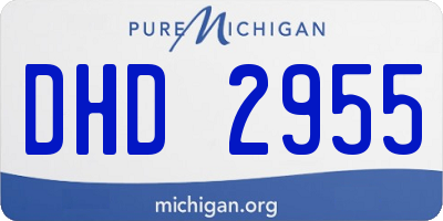 MI license plate DHD2955