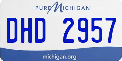 MI license plate DHD2957