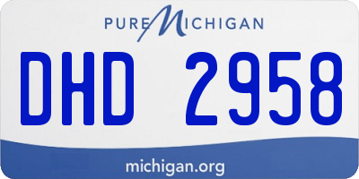 MI license plate DHD2958
