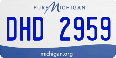 MI license plate DHD2959