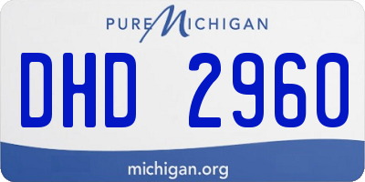 MI license plate DHD2960
