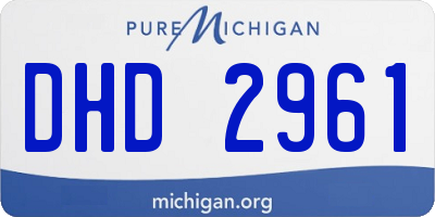 MI license plate DHD2961