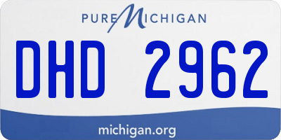 MI license plate DHD2962