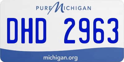 MI license plate DHD2963