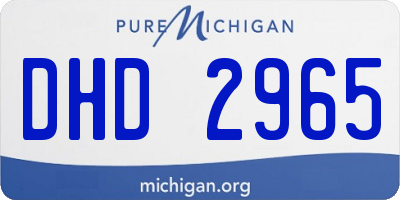 MI license plate DHD2965