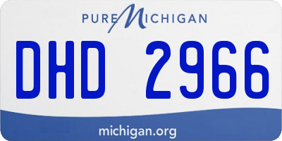 MI license plate DHD2966