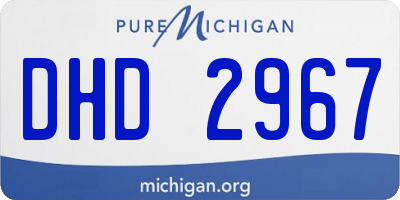 MI license plate DHD2967
