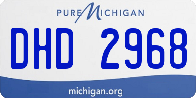 MI license plate DHD2968