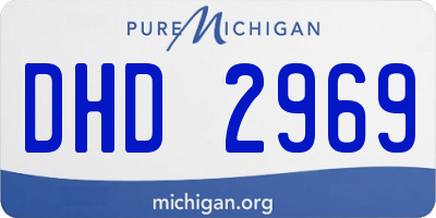 MI license plate DHD2969